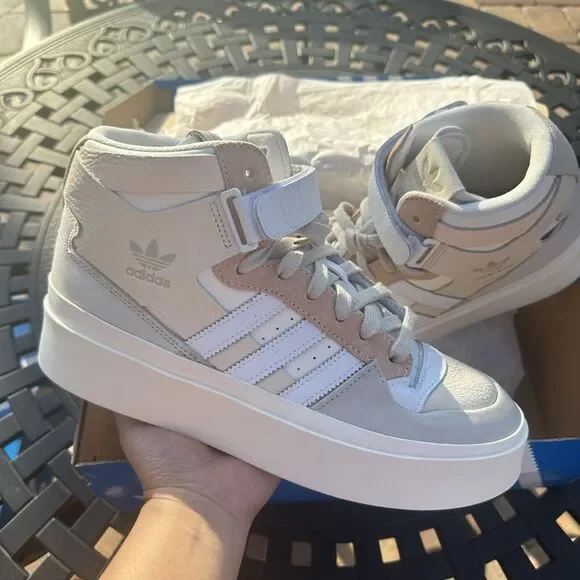 adidas | Shoes | Adidas Forum Bonega Mid Ecru Tint Bliss Orange Womens Shoes  Gw76 Size 95 | Poshmark